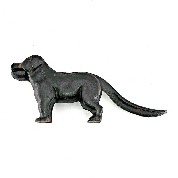 Vintage Cast Iron Black Labrador Dog Nutcracker Mechanical Primitive - Picture 5 of 10